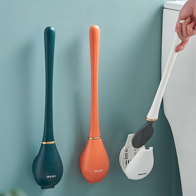 Bathroom Essentials | Sanitary Toilet Brush with Holder and Fast Dry Design - Yeezlab