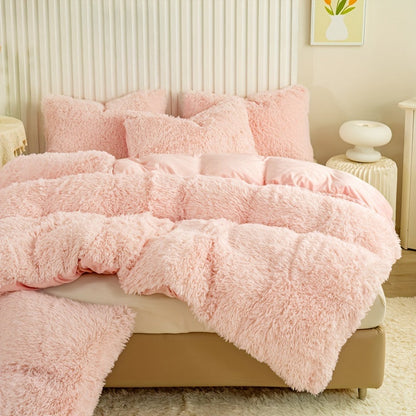 Cozy Fleece Duvet Cover Set with Zipper