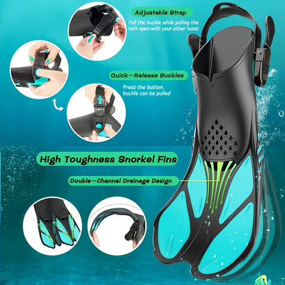 Compact Travel Snorkel Fins for Men & Women - Yeezlab