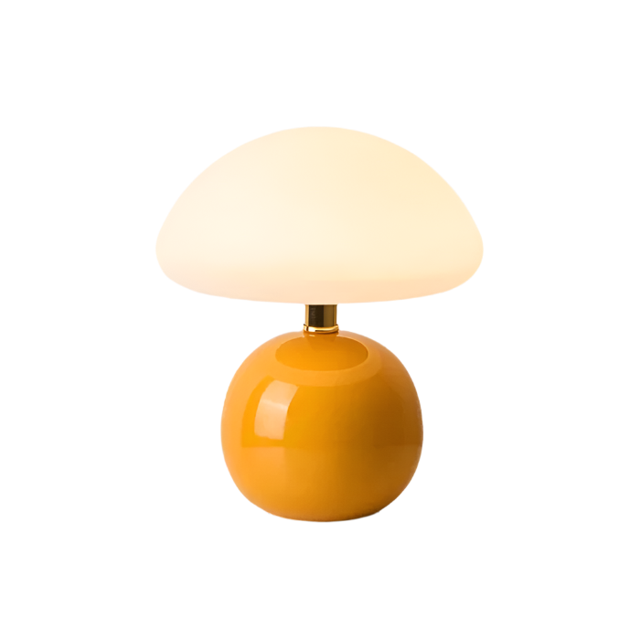Rustic White Mushroom Table Lamp - Yeezlab