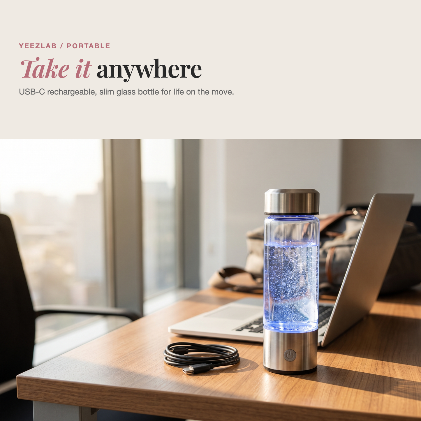 YeezLab™ Hydrogen Water Bottle – Elevate Your Hydration with Antioxidant-Rich Water