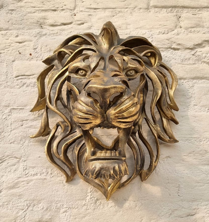 Unique Big Lion Head Wall Art Decoration