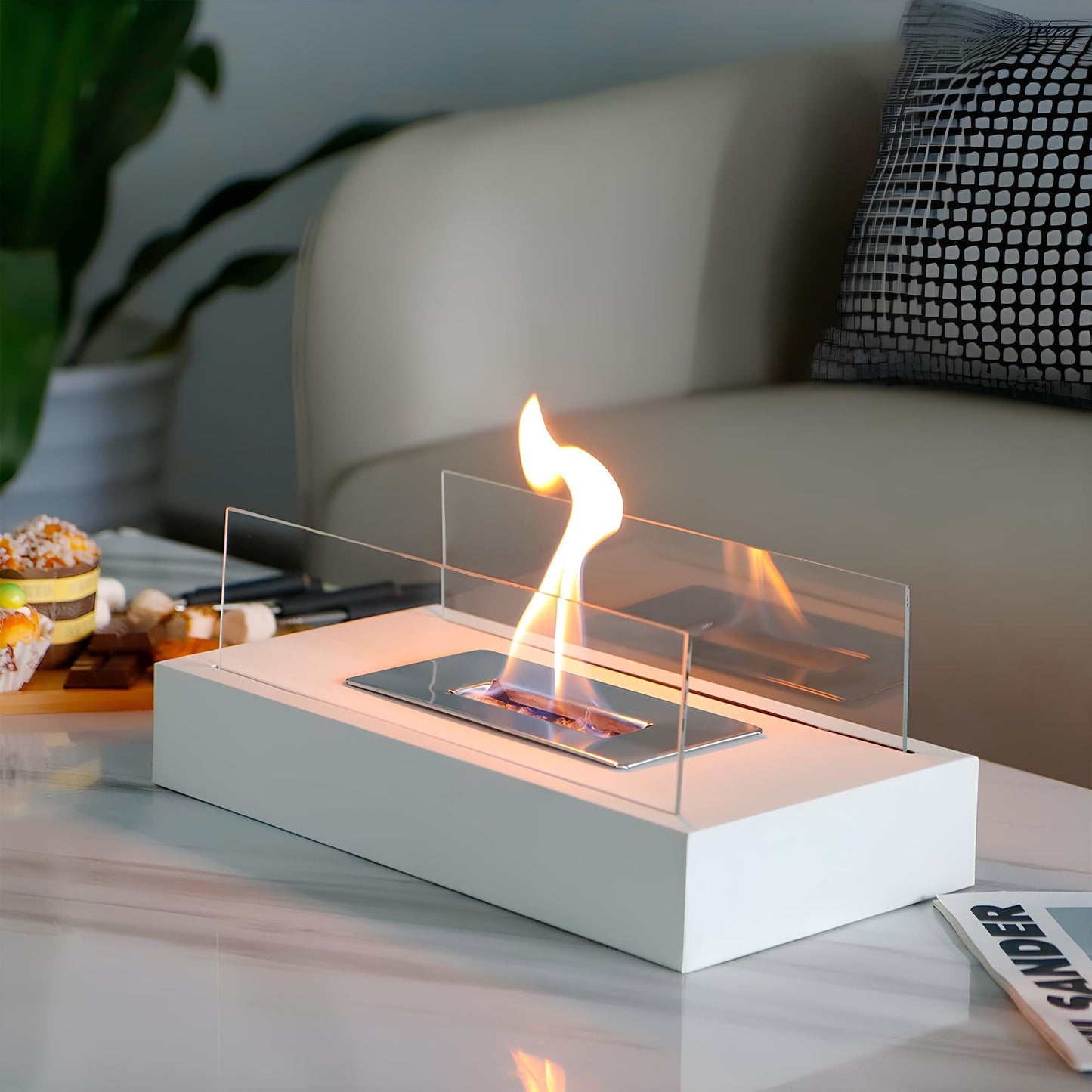 Realistic Flame Indoor Tabletop Fire Pit