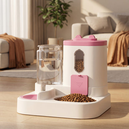 2 in 1 Dog and Cat feeder with food and water dispenser