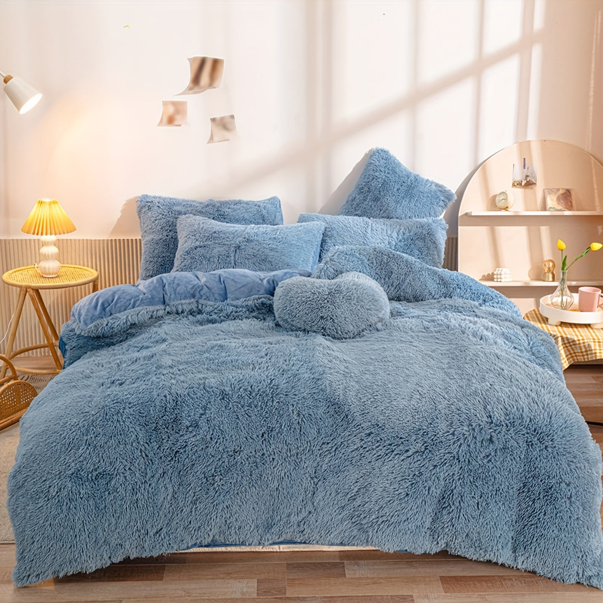 Cozy Fleece Duvet Cover Set with Zipper
