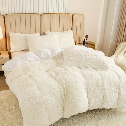 Cozy Fleece Duvet Cover Set with Zipper