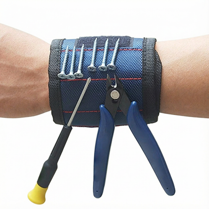 Strong magnetic wristband tool holder