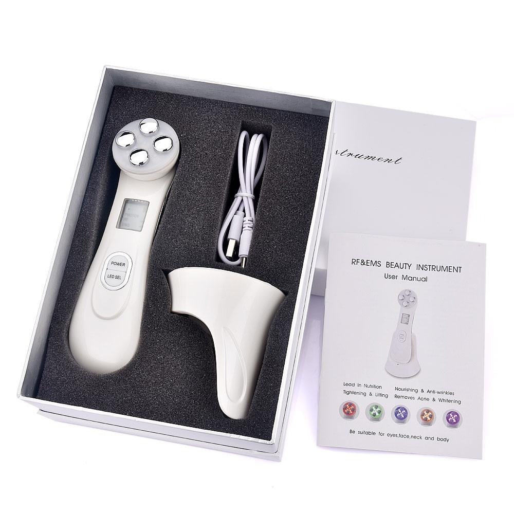 Glowing LED facial skin renewal device