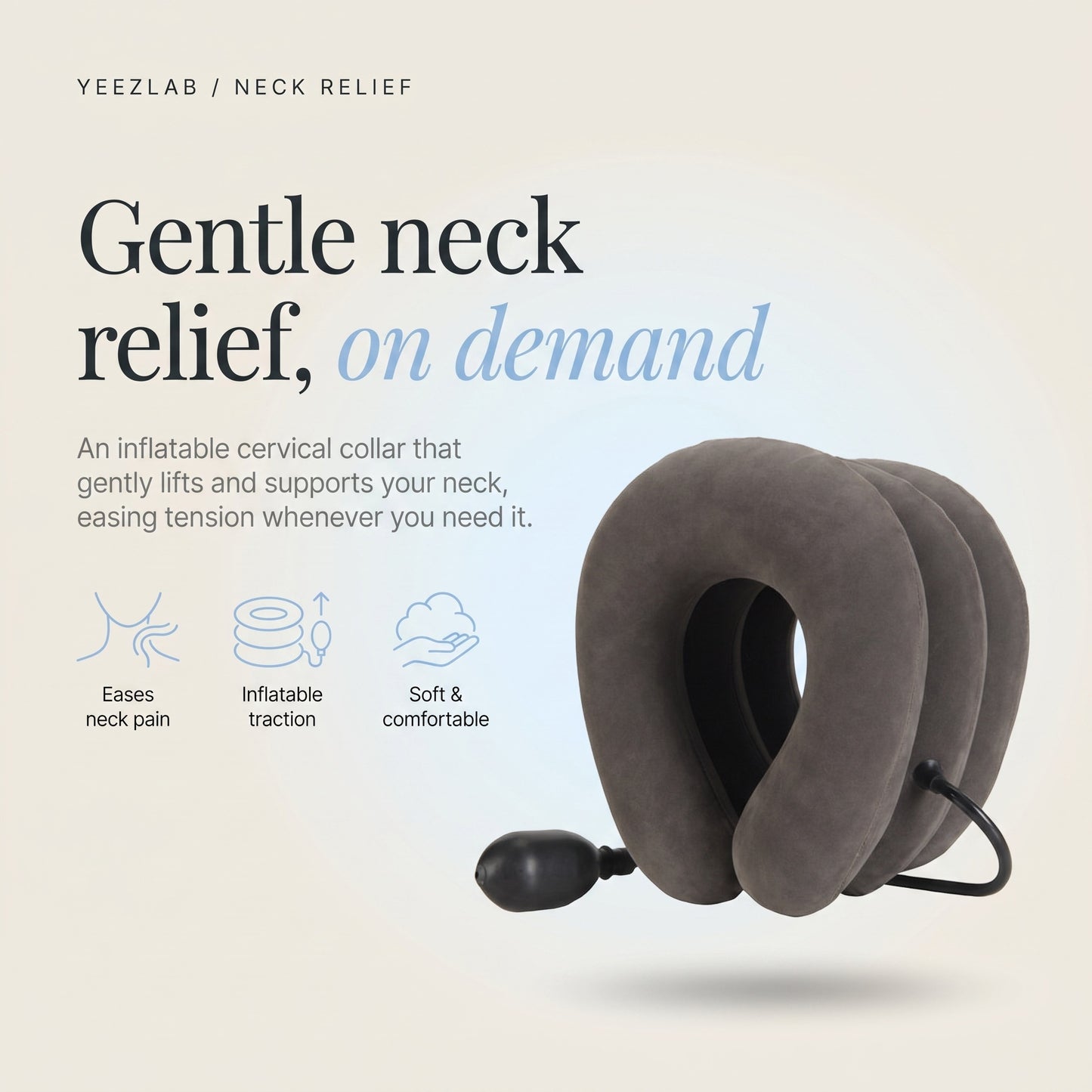 Air Neck Support - Gentle neck relief on demand