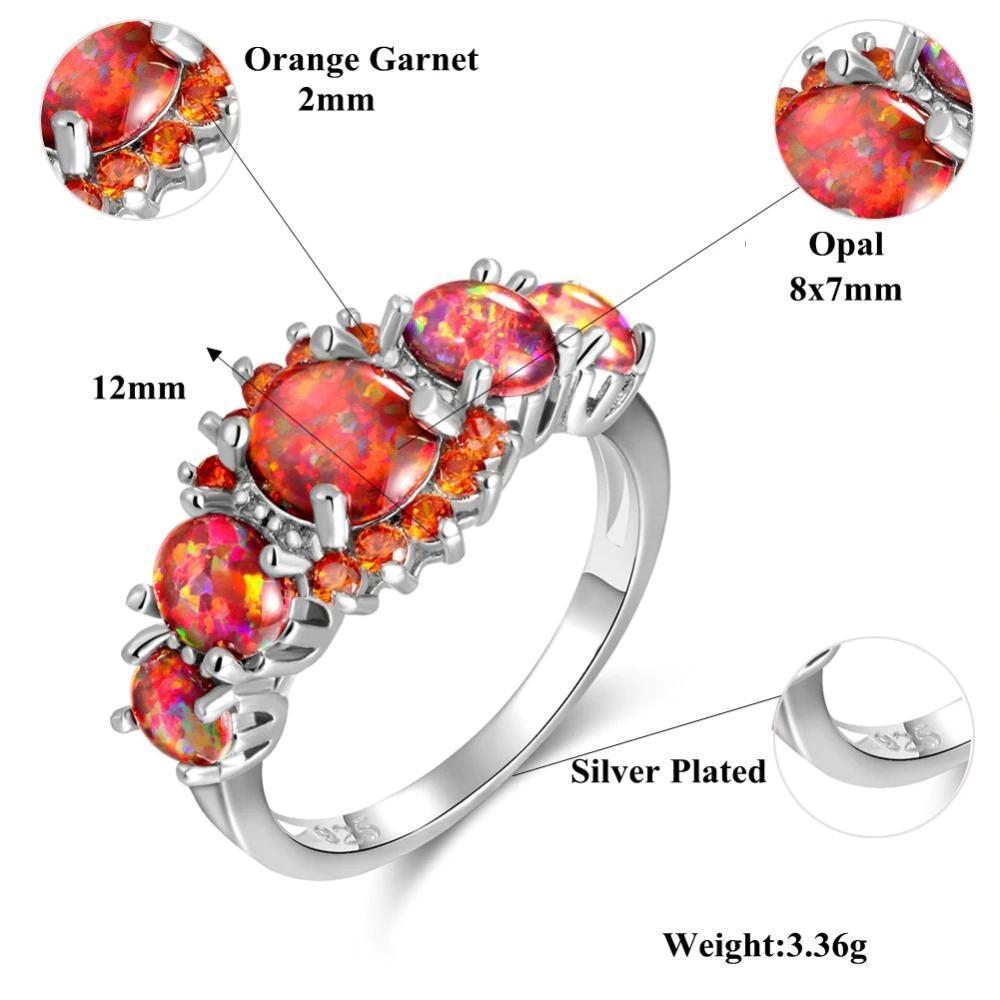 Vibrant Gemstone Red Gold Ring - Yeezlab