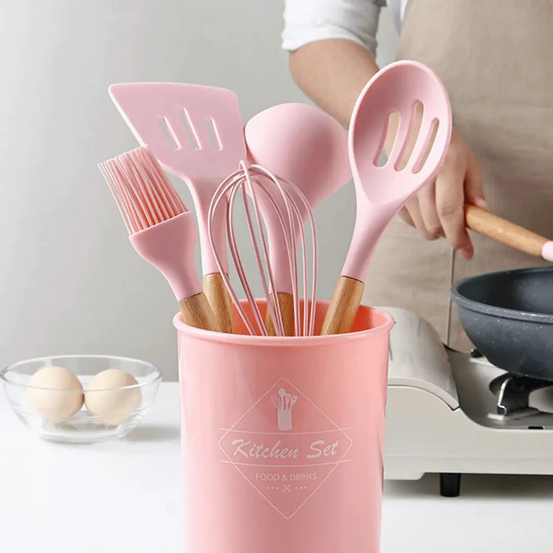 Flexible Silicone Cooking Utensil Set - Yeezlab