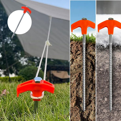 Adjustable Screw in Tent Stakes