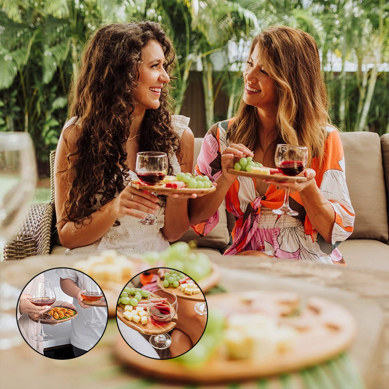 Wine and Cheese Serving Plate Set