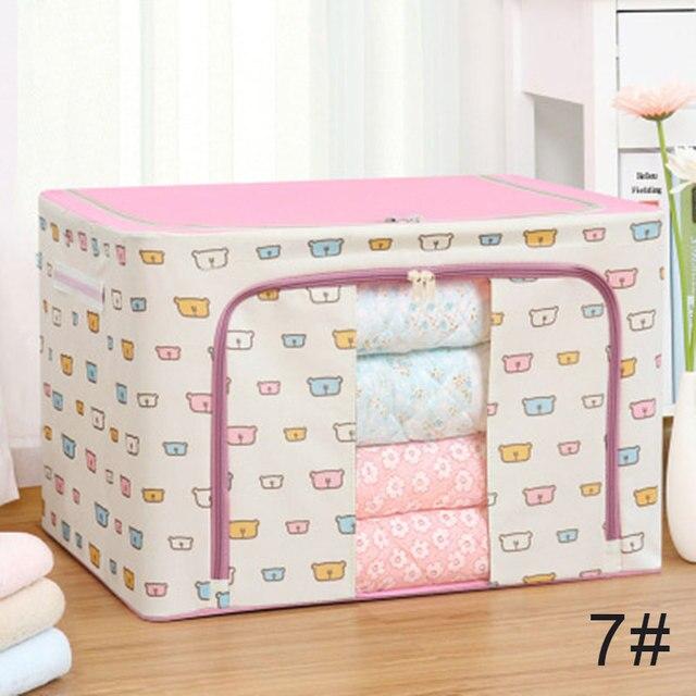 Foldable Stackable Cloth Storage Box with Clear Window