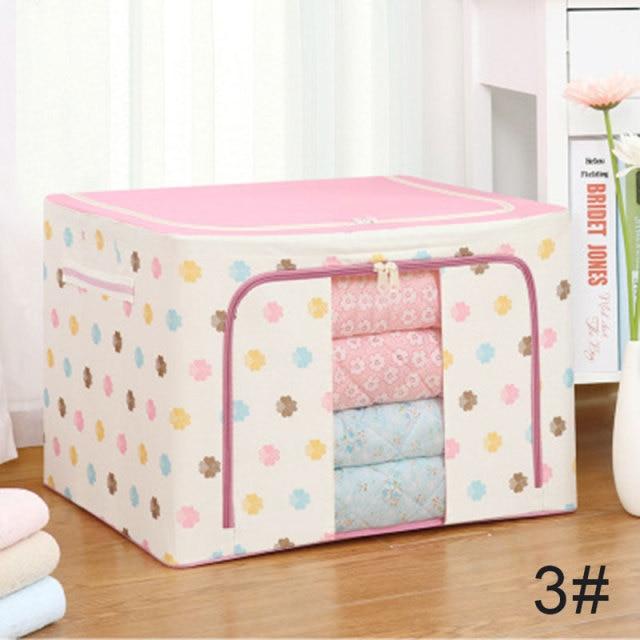 Foldable Stackable Cloth Storage Box with Clear Window