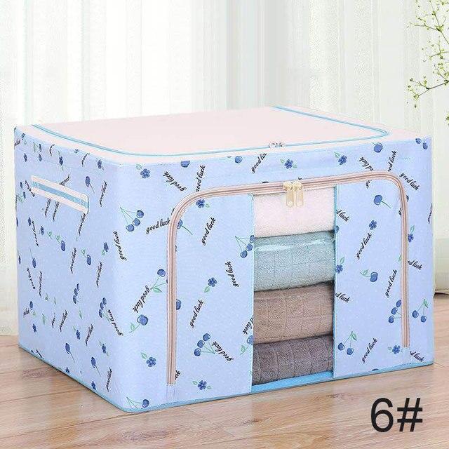 Foldable Stackable Cloth Storage Box with Clear Window