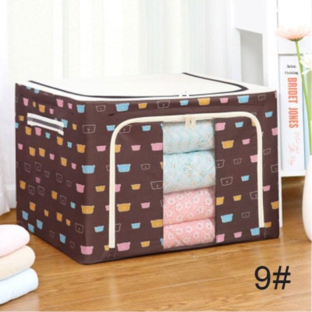 Foldable Stackable Cloth Storage Box with Clear Window