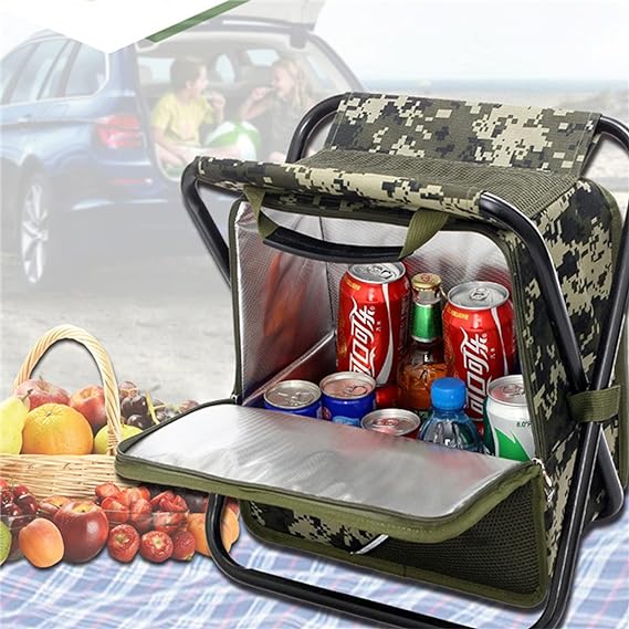 Foldable Stool Backpack - Portable Folding Camping Stool for Outdoor, Walking, Hiking, and  Fishing - Yeezlab