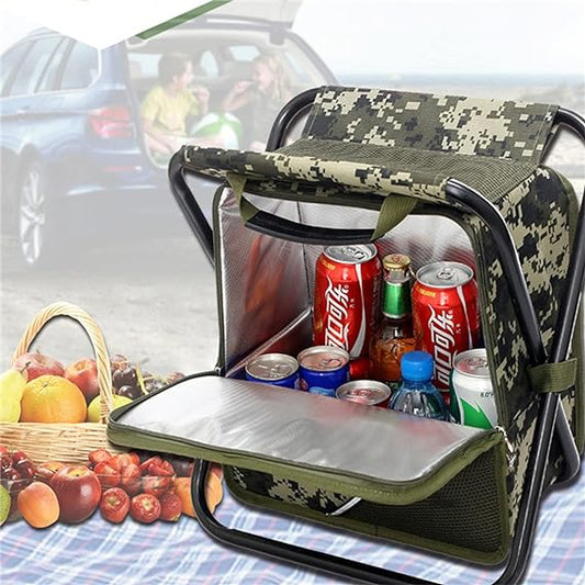 Foldable Stool Backpack - Portable Folding Camping Stool for Outdoor, Walking, Hiking, and  Fishing - Yeezlab