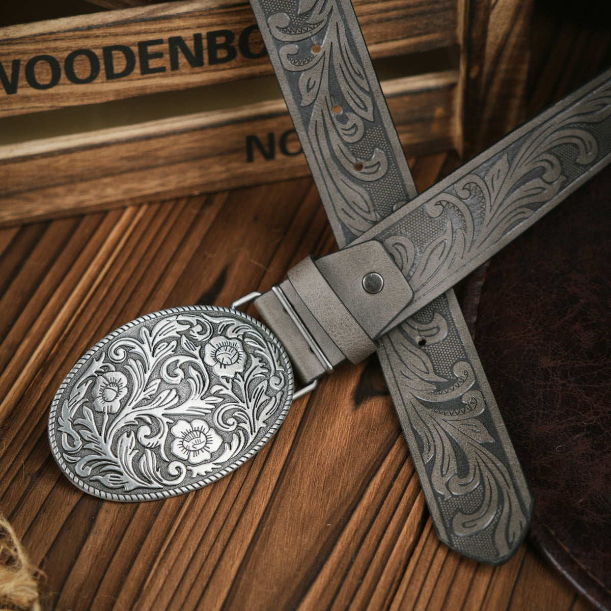 Men's Classic Western Belt - Durable Faux Leather Belt