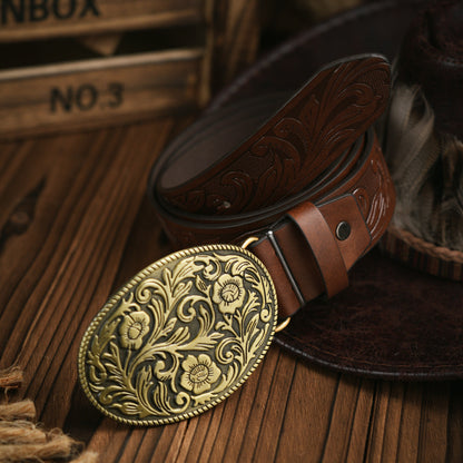 Men's Classic Western Belt - Durable Faux Leather Belt