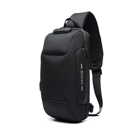 Secure Crossbody Laptop Bag with Lock and USB Port