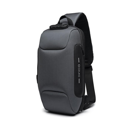 Secure Crossbody Laptop Bag with Lock and USB Port