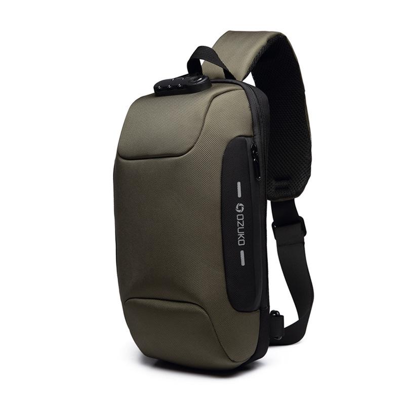Secure Crossbody Laptop Bag with Lock and USB Port