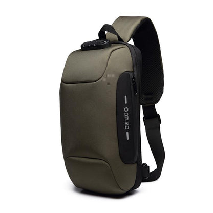 Secure Crossbody Laptop Bag with Lock and USB Port