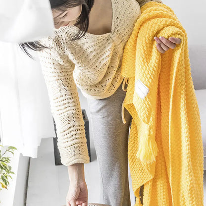 Cozy Scandinavian Wool Throw Blanket