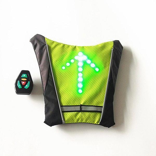 Visible LED Safety Vest for Cyclists Waterproof Reflective Jacket