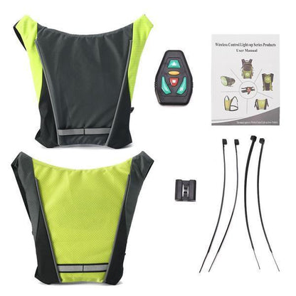 Visible Night Cycling LED Safety Vest Waterproof Reflective