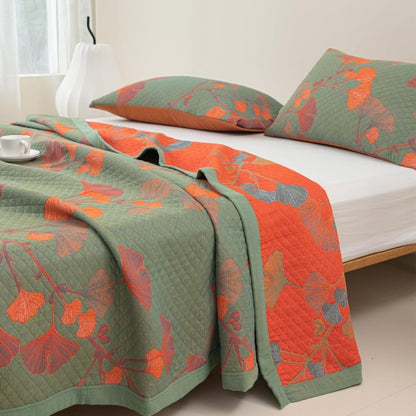 Soft Floral Reversible Cotton Bedding Set - Yeezlab