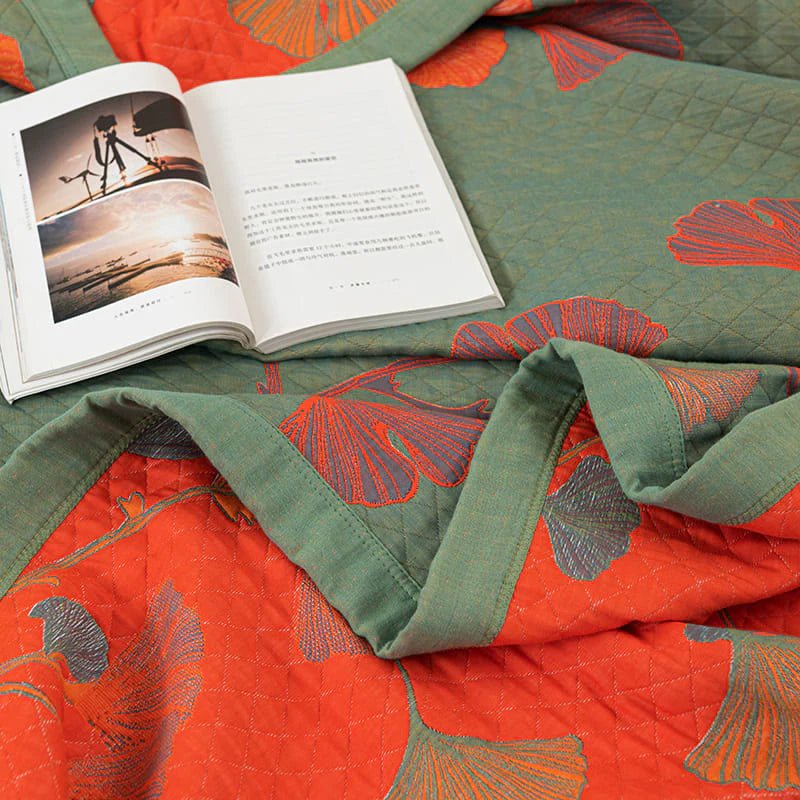 Soft Floral Reversible Cotton Bedding Set