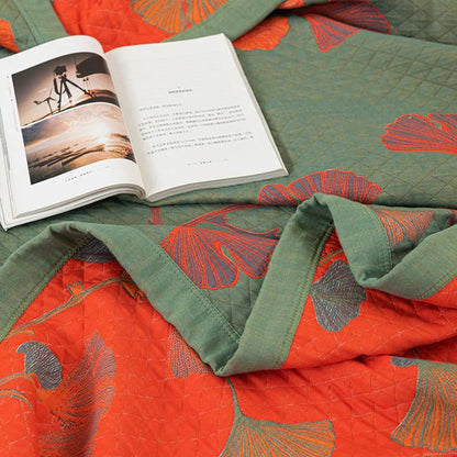 Soft Floral Reversible Cotton Bedding Set