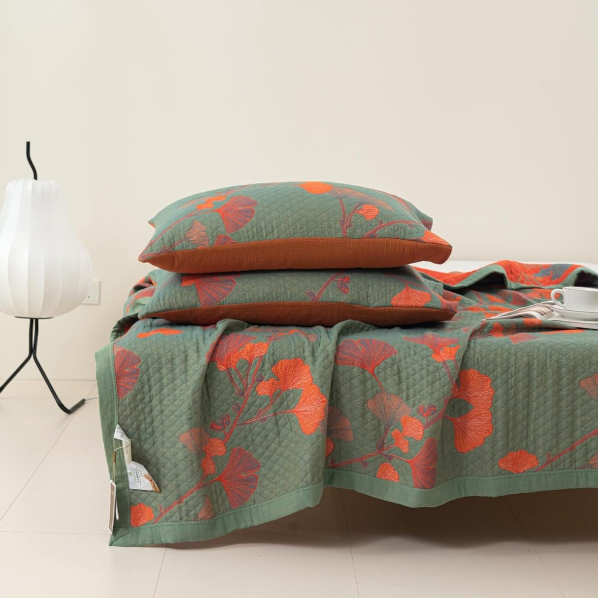 Soft Floral Reversible Cotton Bedding Set