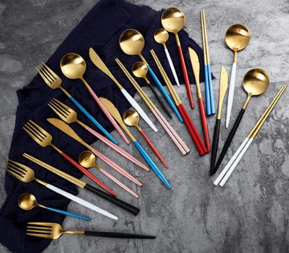 Premium 24-Piece Stainless Steel Flatware Set