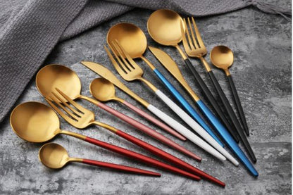 Premium 24-Piece Stainless Steel Flatware Set