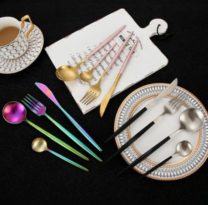 Premium 24-Piece Stainless Steel Flatware Set