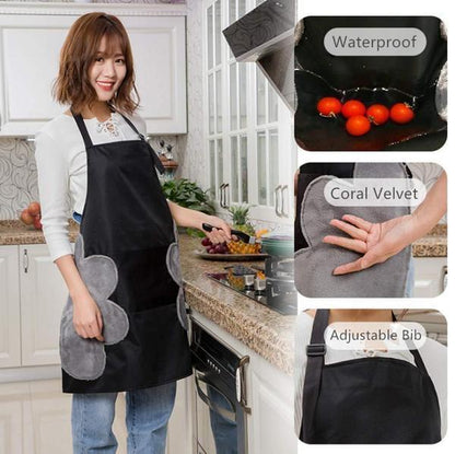 Practical Kitchen Apron with Built-in Towels
