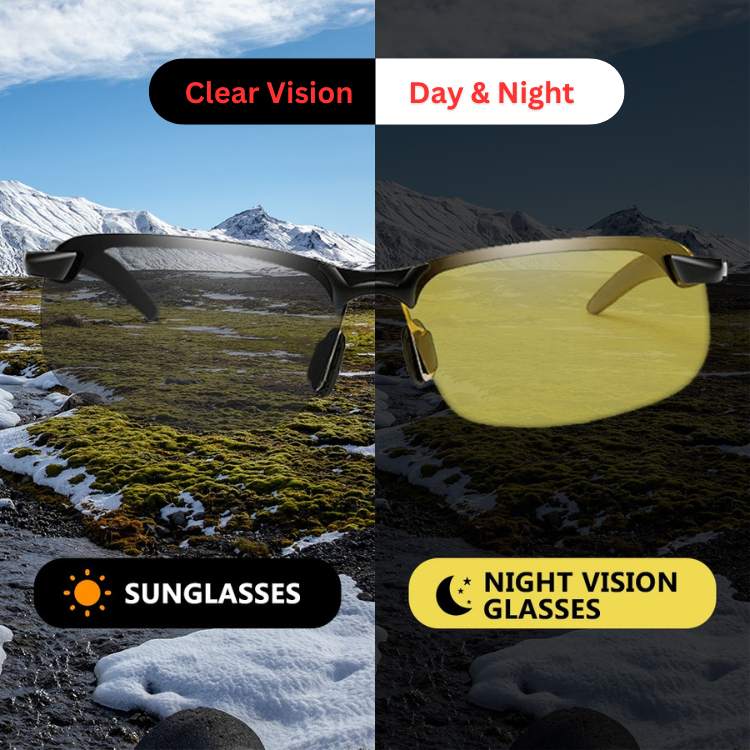 Anti Glare Night Vision Glasses with Yellow Tinted Lenses
