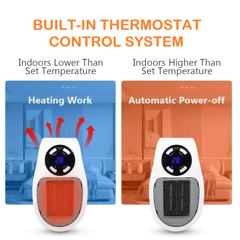 Compact Space Heater with Digital Display and Thermostat