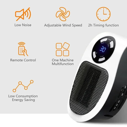 Compact Space Heater with Digital Display and Thermostat