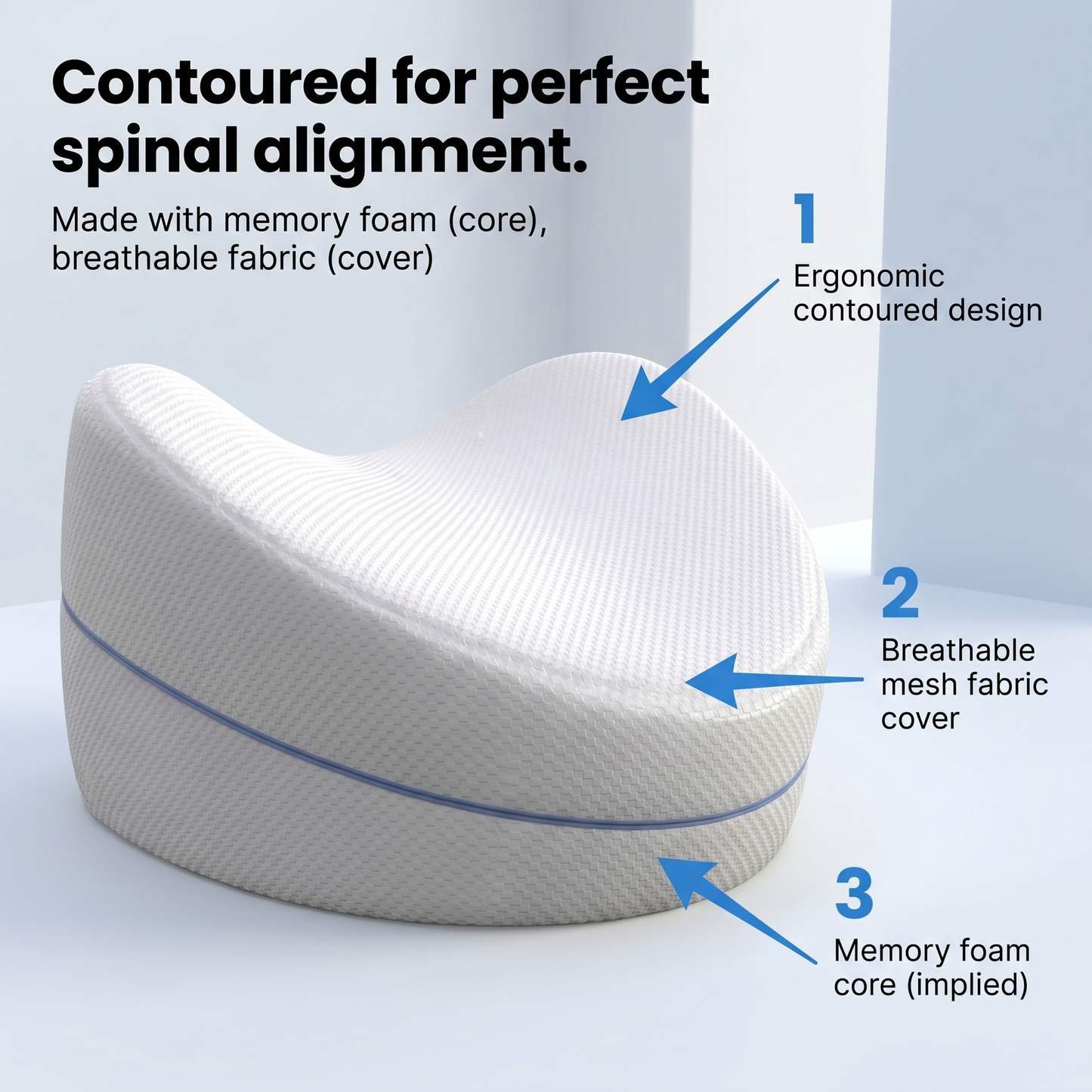 YeezLab™ Orthopedic Knee Pillow for Side Sleepers