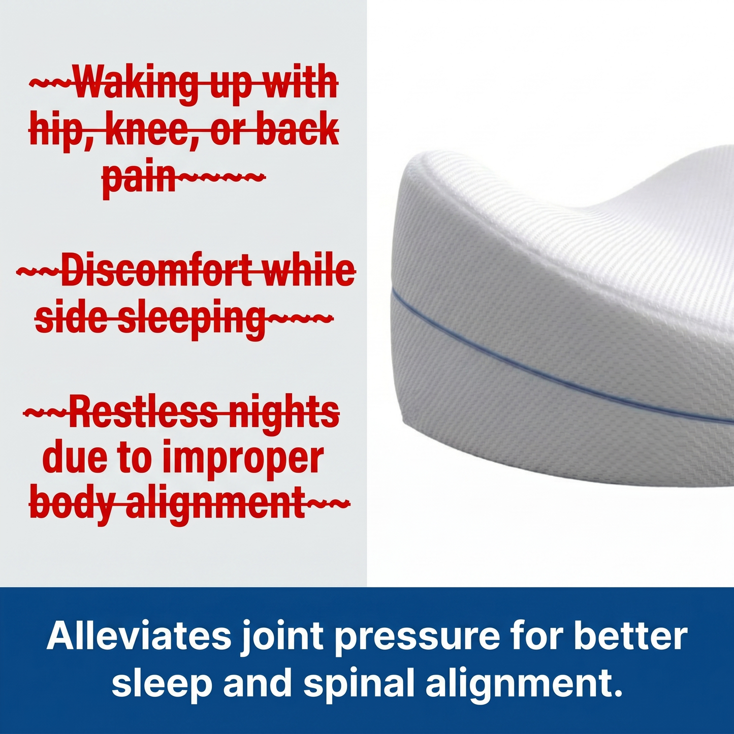 YeezLab™ Orthopedic Knee Pillow for Side Sleepers