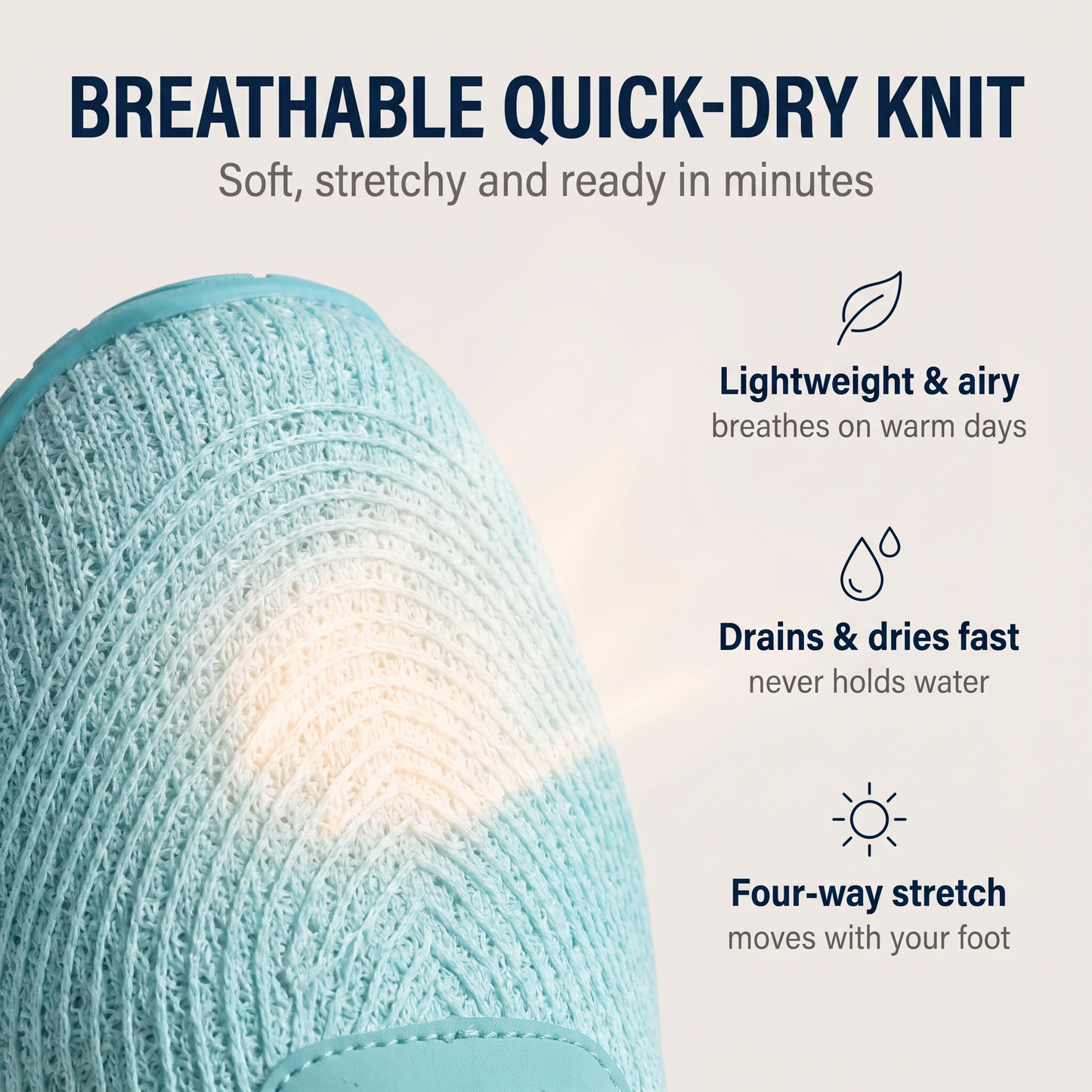 Breathable quick-dry knit