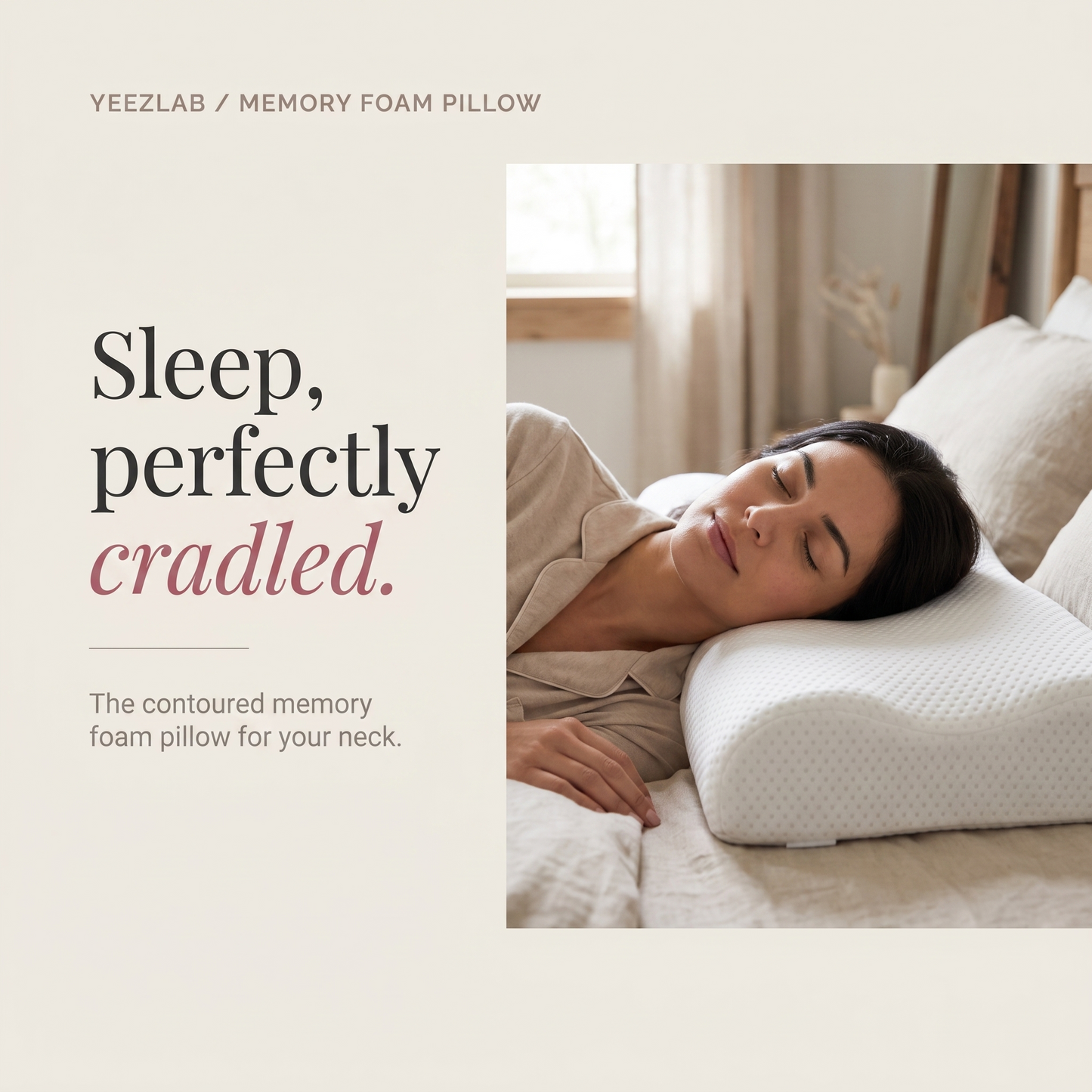 YeezLab™ Orthopedic Memory Foam Pillow – Experience Unmatched Comfort and Support