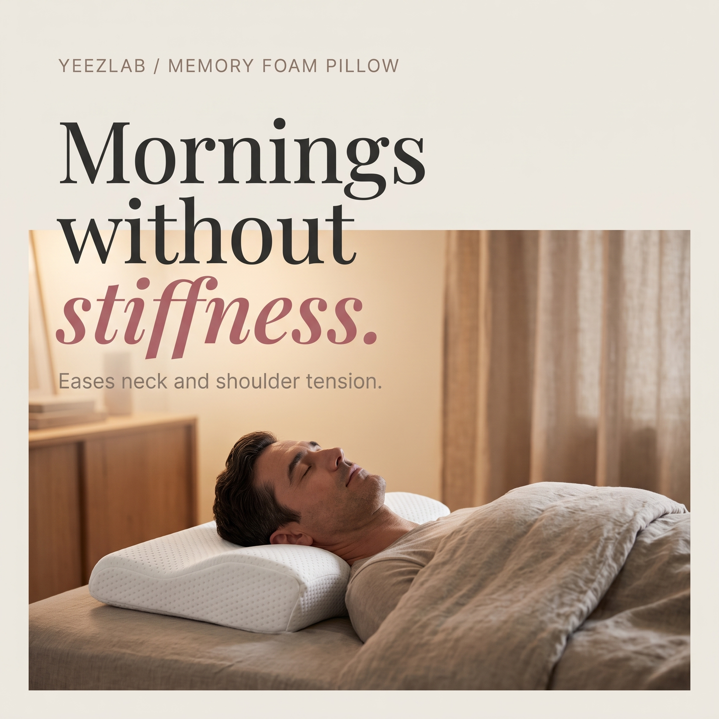YeezLab™ Orthopedic Memory Foam Pillow – Experience Unmatched Comfort and Support
