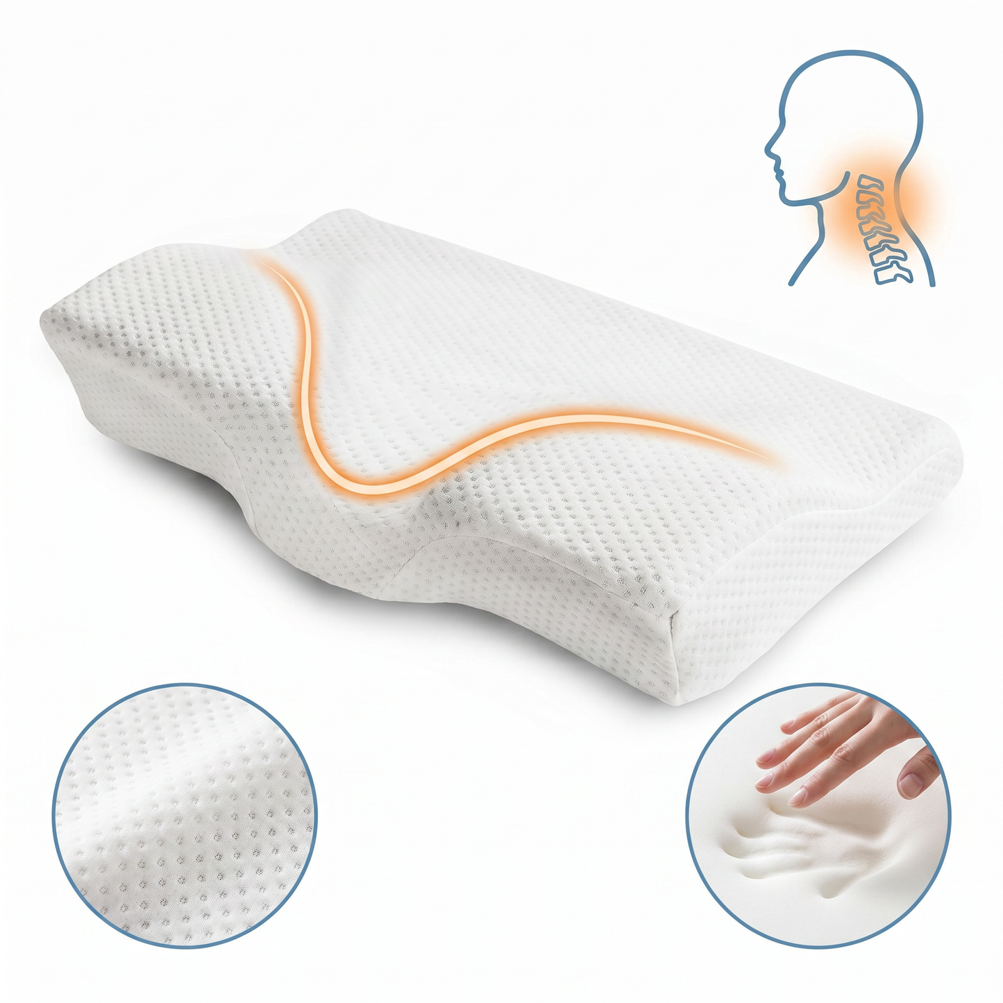 YeezLab™ Orthopedic Memory Foam Pillow – Experience Unmatched Comfort and Support