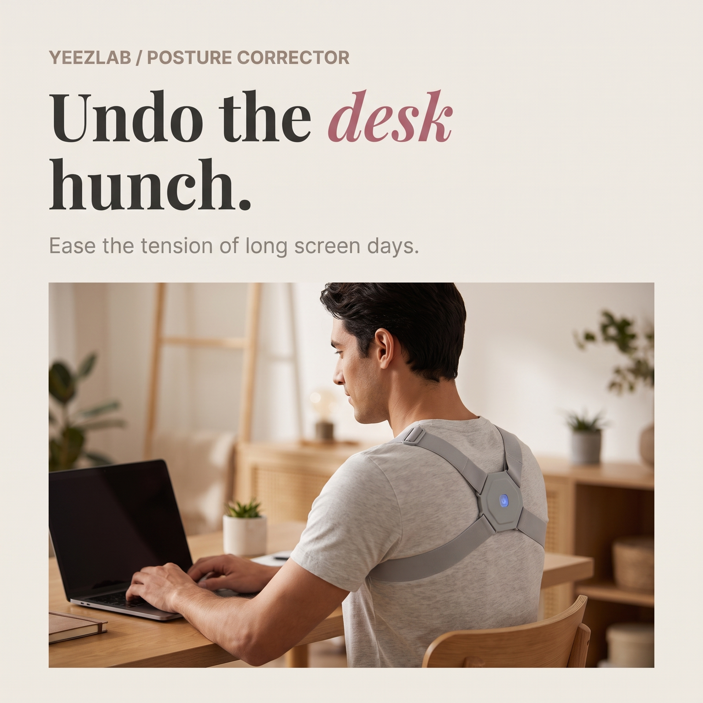 YeezLab™ Vibrating Upper Back Posture Corrector – Real-Time Feedback for Perfect Posture